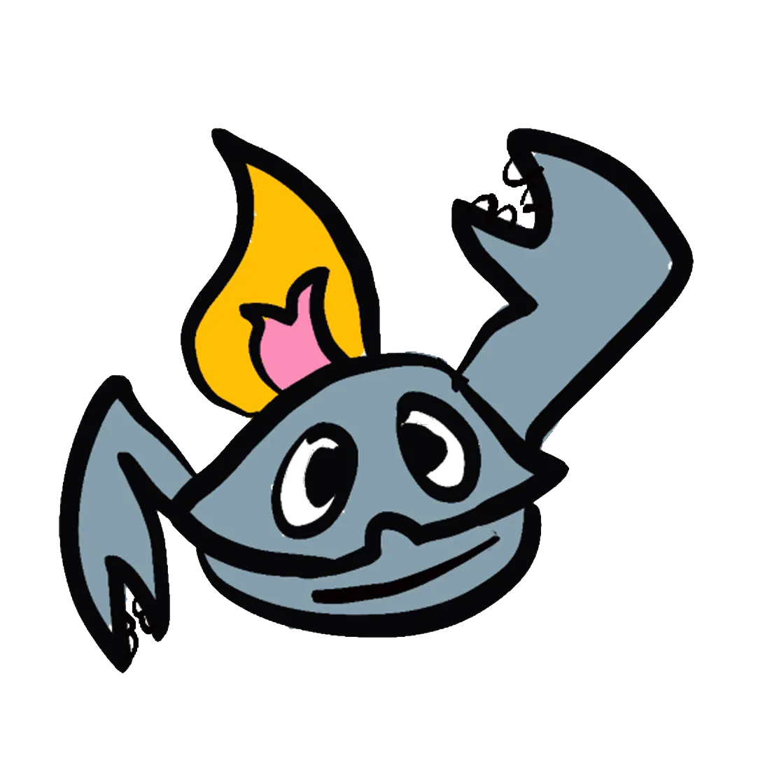 happy, burning crab